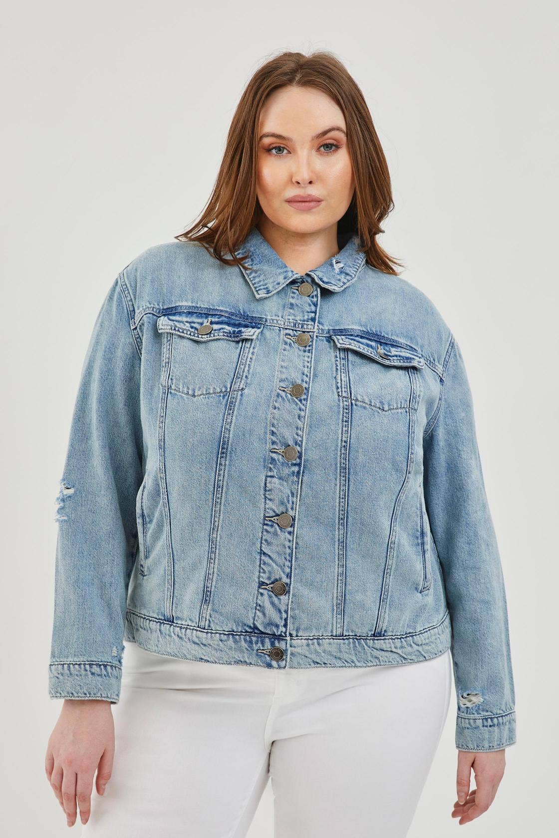 Plus Size Oversized Denim Jacket