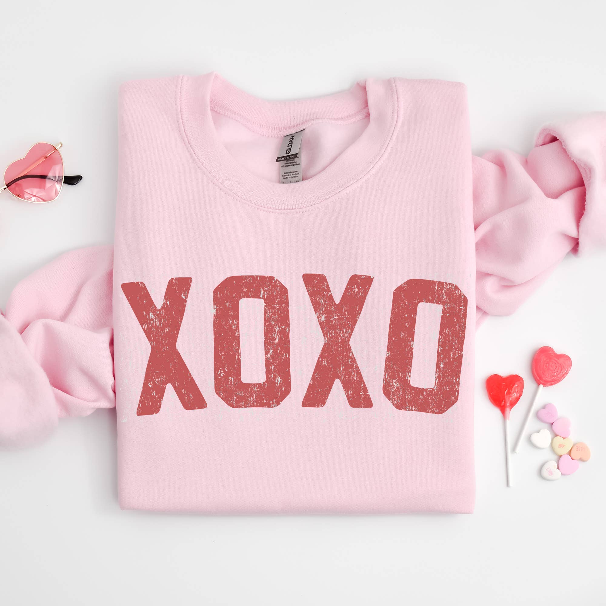 XOXO Pink Valentine's Sweatshirt