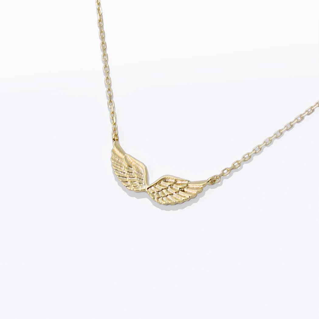 Gold-Dipped Guardian Angel Charm Necklace