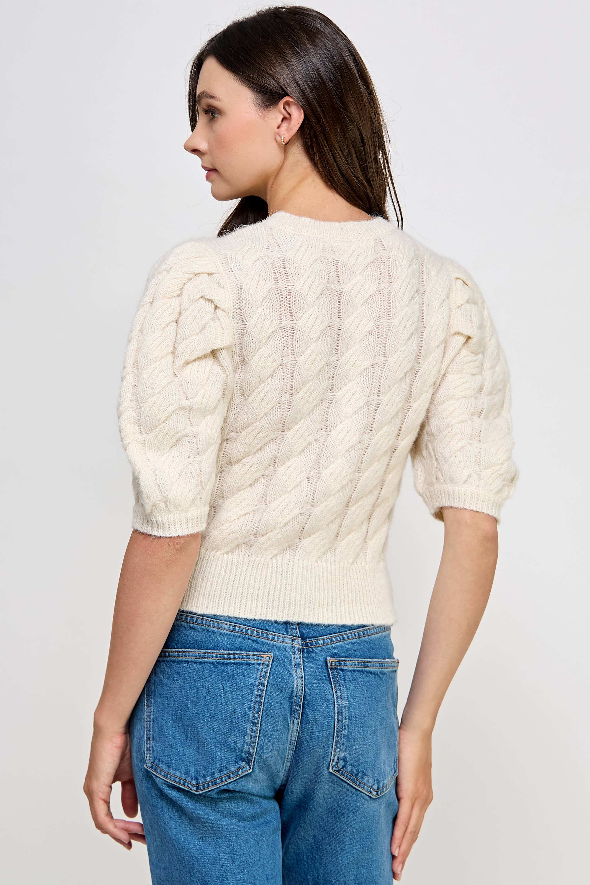 Cream Puff Short Sleeve Sweater