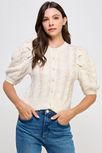 Cream Puff Short Sleeve Sweater