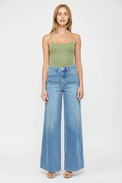 High Rise Wide Leg Skater Jean