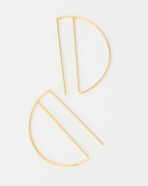 Gold Half Circle Cora Earrings