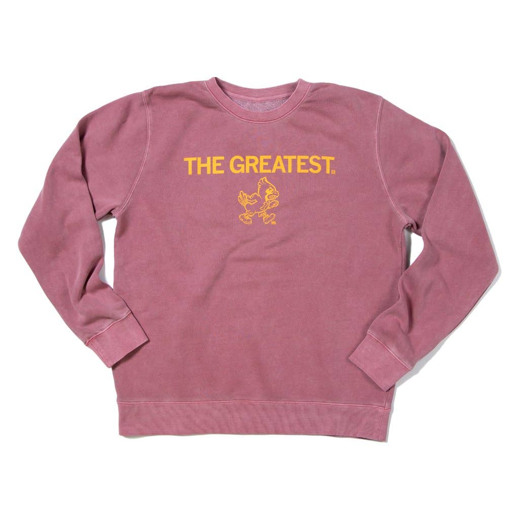 Pigment Maroon The Greatest - Cy Crew Sweatshirt