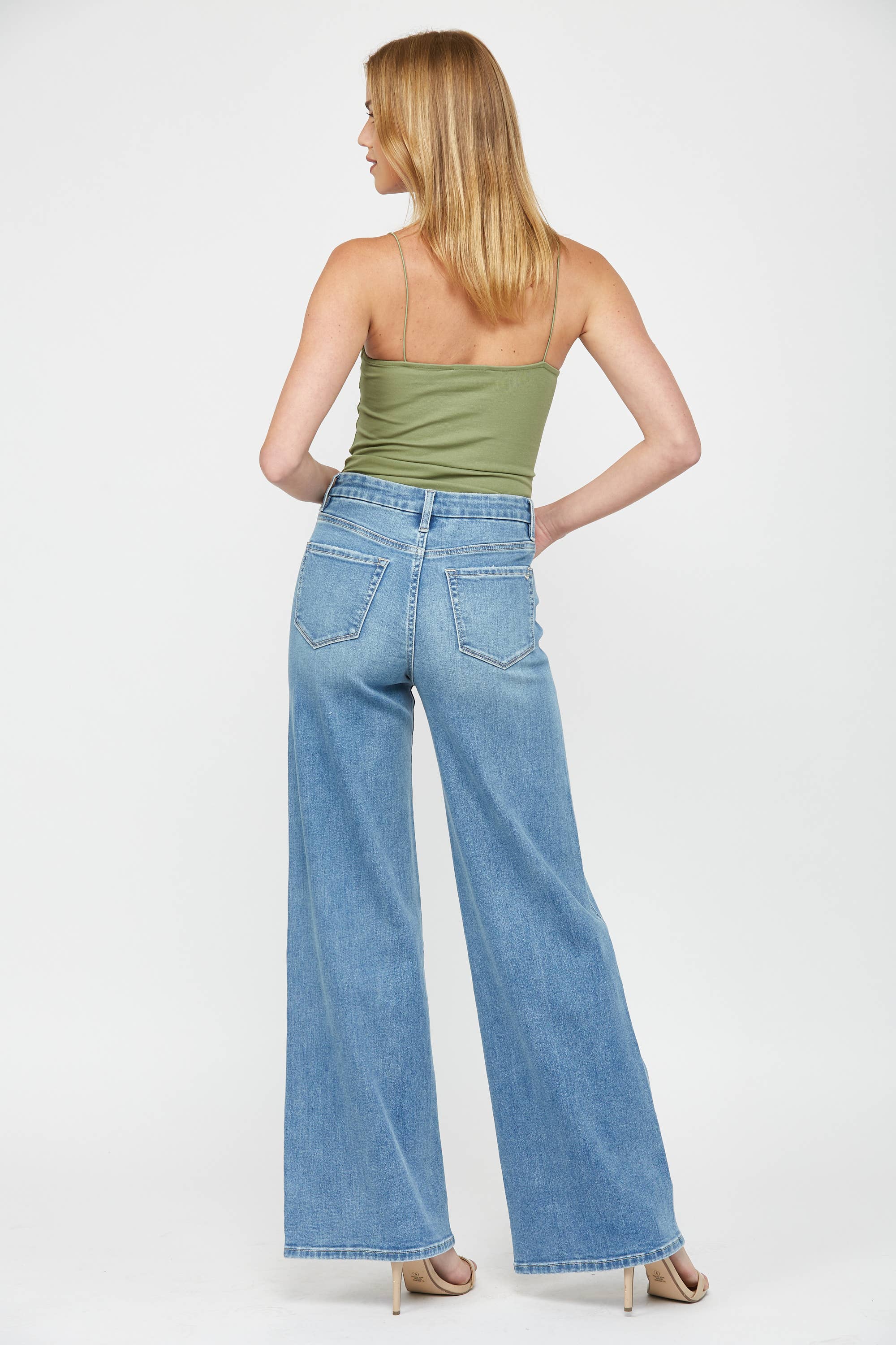 High Rise Wide Leg Skater Jean