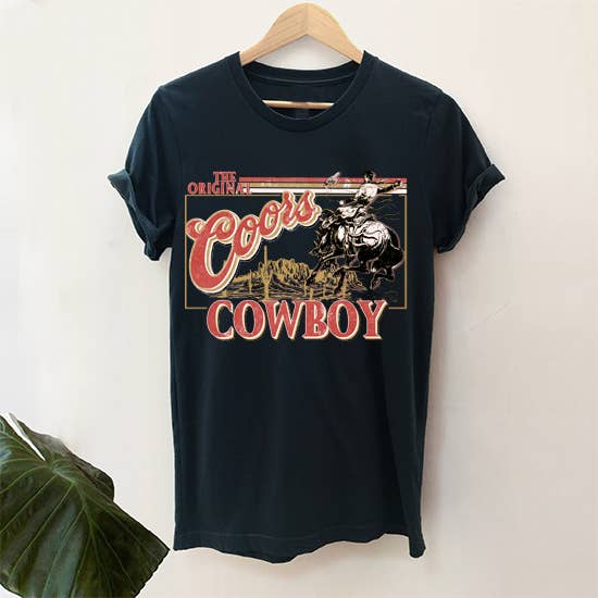 Coors Cowboy Western Graphic T-shirt