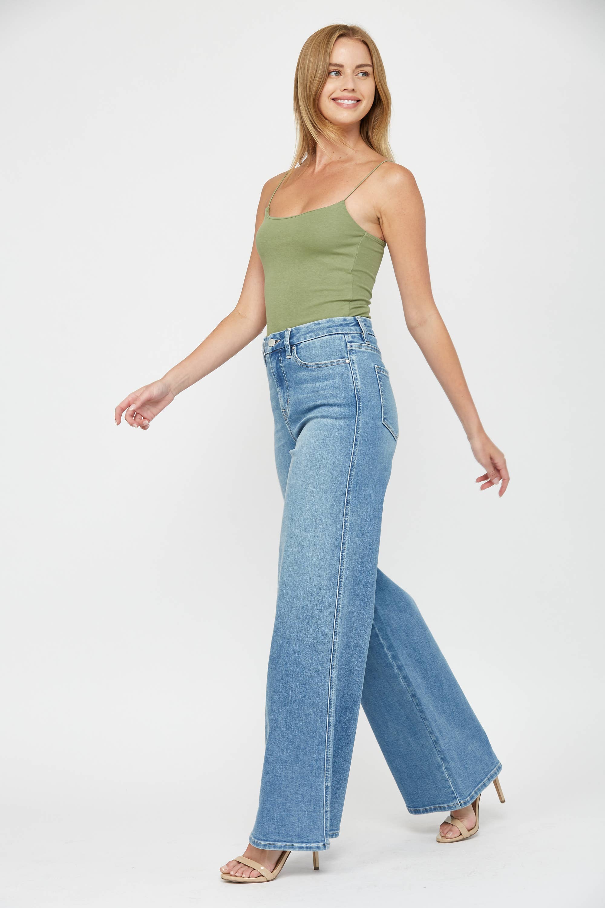 High Rise Wide Leg Skater Jean