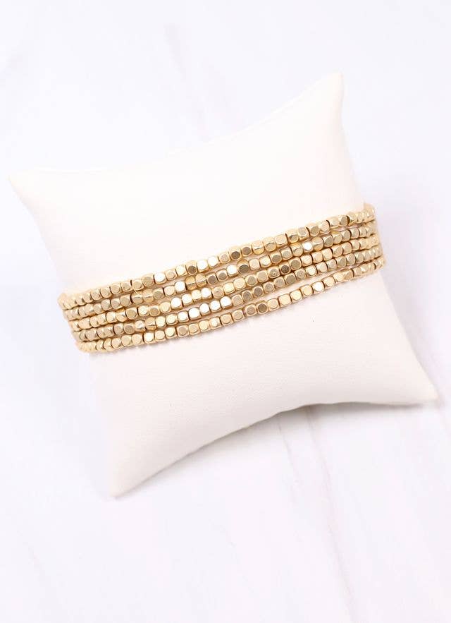 Matte Gold Bracelet Set