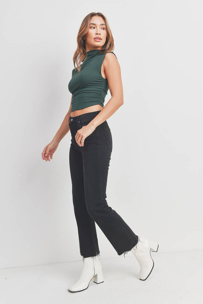 Washed Black Vintage Cropped Flare