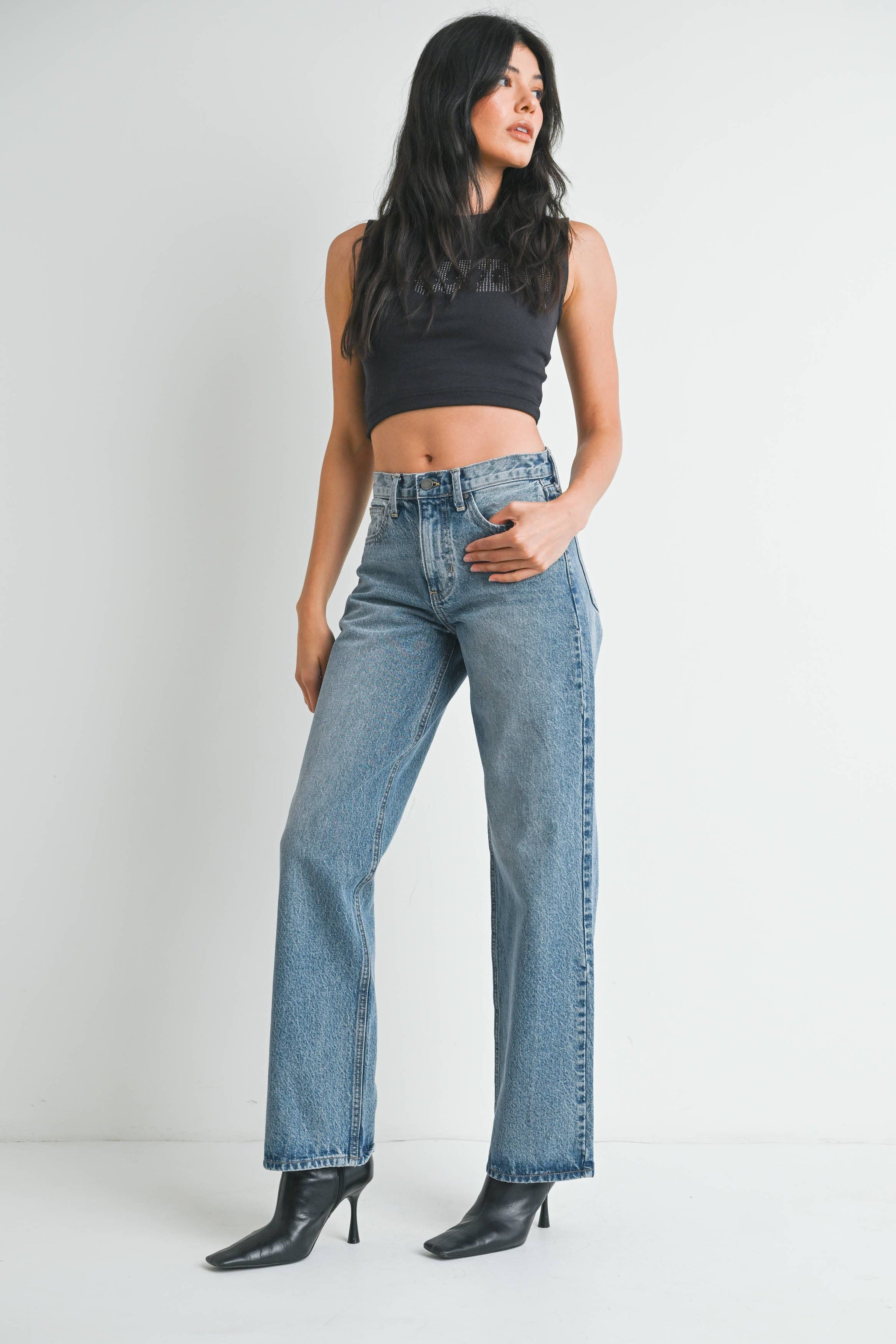 Just Black Denim Relaxed Straight Jean