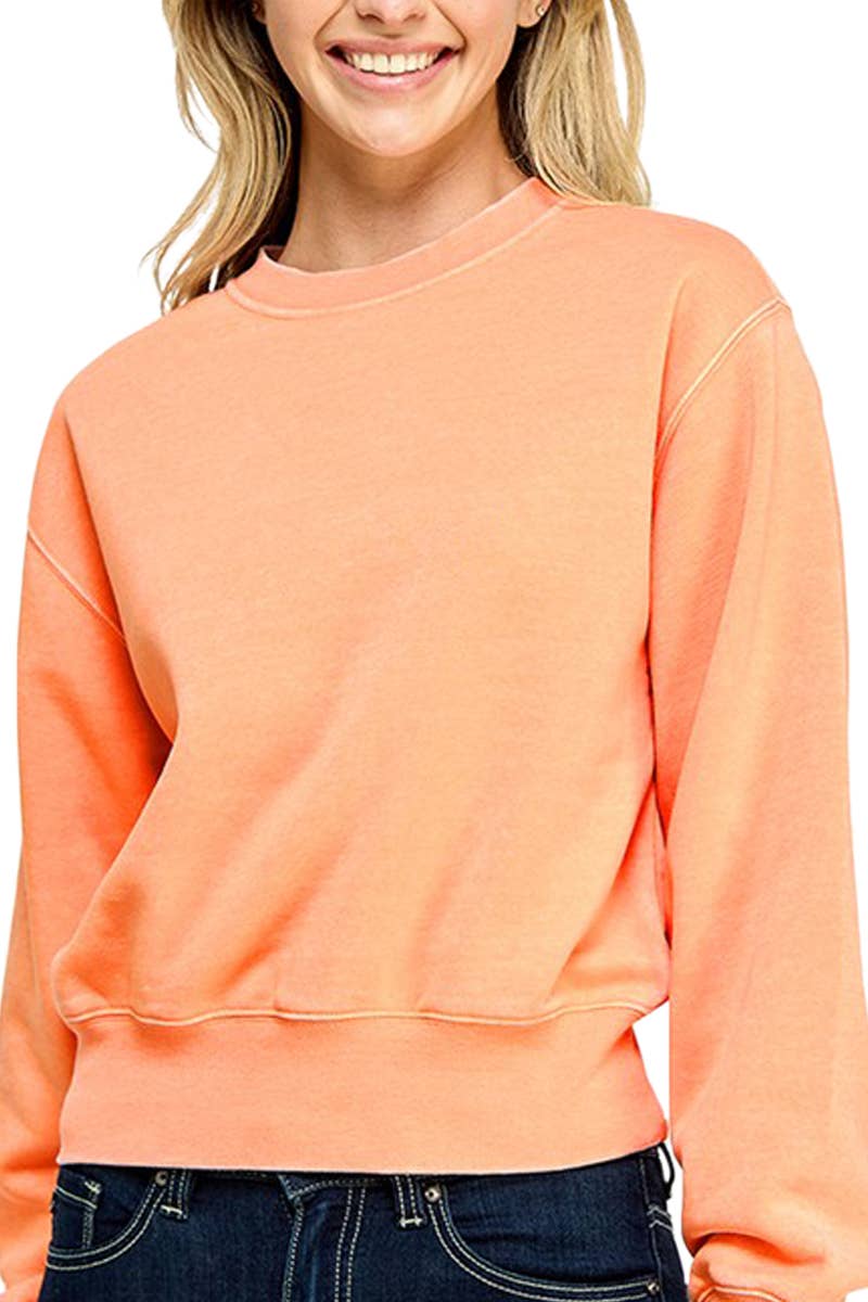 Basic Burnout Fleece Sweatshirt