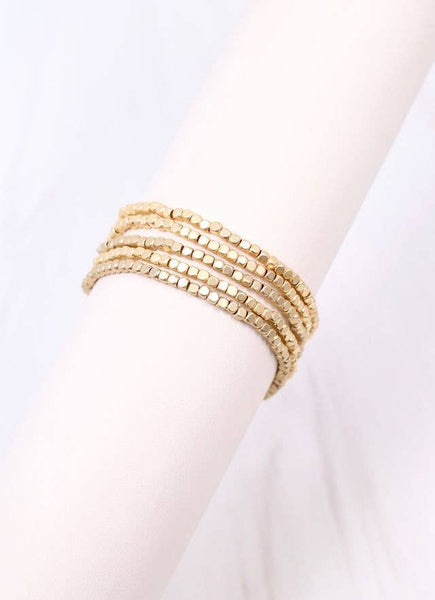 Matte Gold Bracelet Set