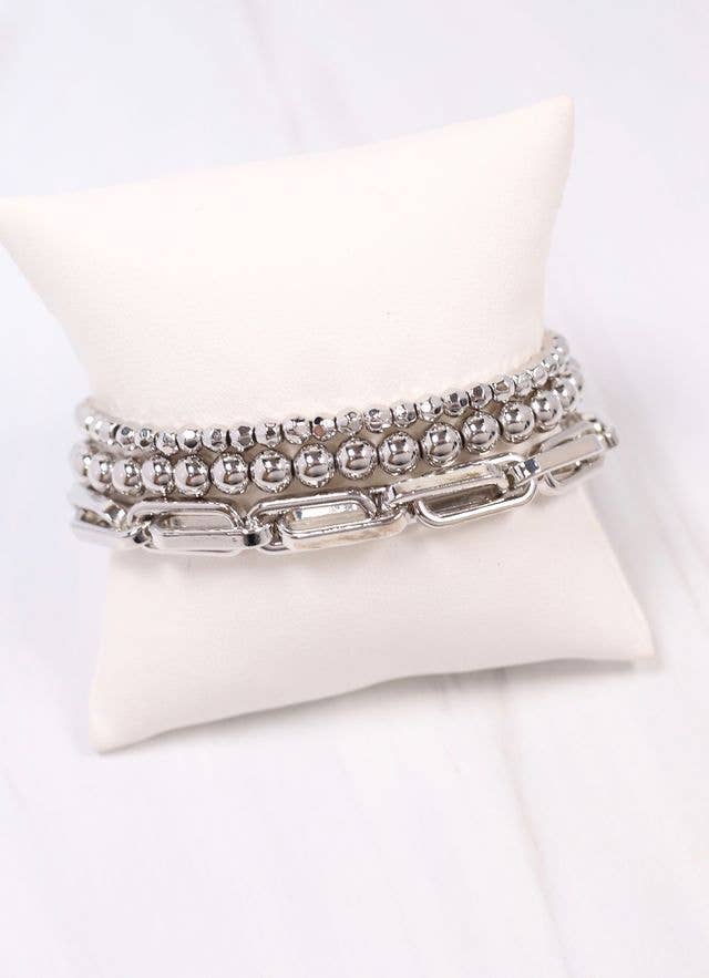 Silver Bracelet Set