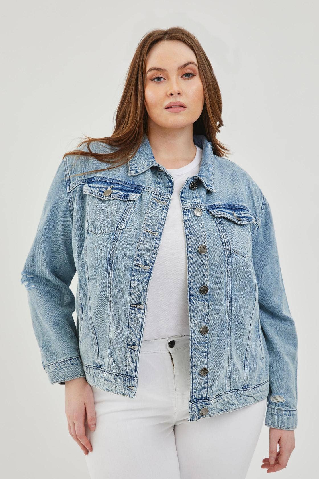 Plus Size Oversized Denim Jacket