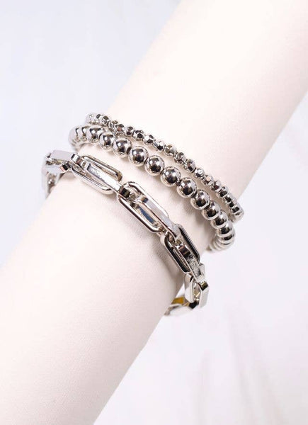 Silver Bracelet Set