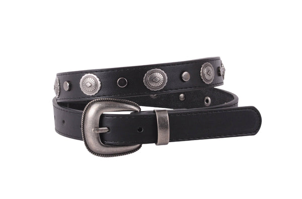 Silver Buckle Boho Western Belt