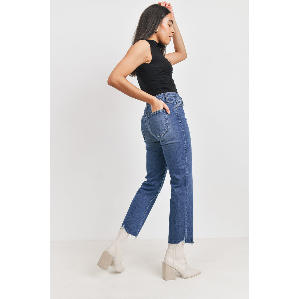 Just Black Denim High Rise Vintage Straight Jeans