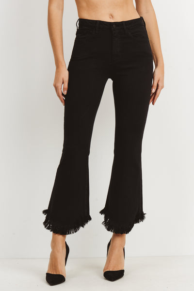 Black High Rise Classic Bell Bottom at Maria Vincent Boutique