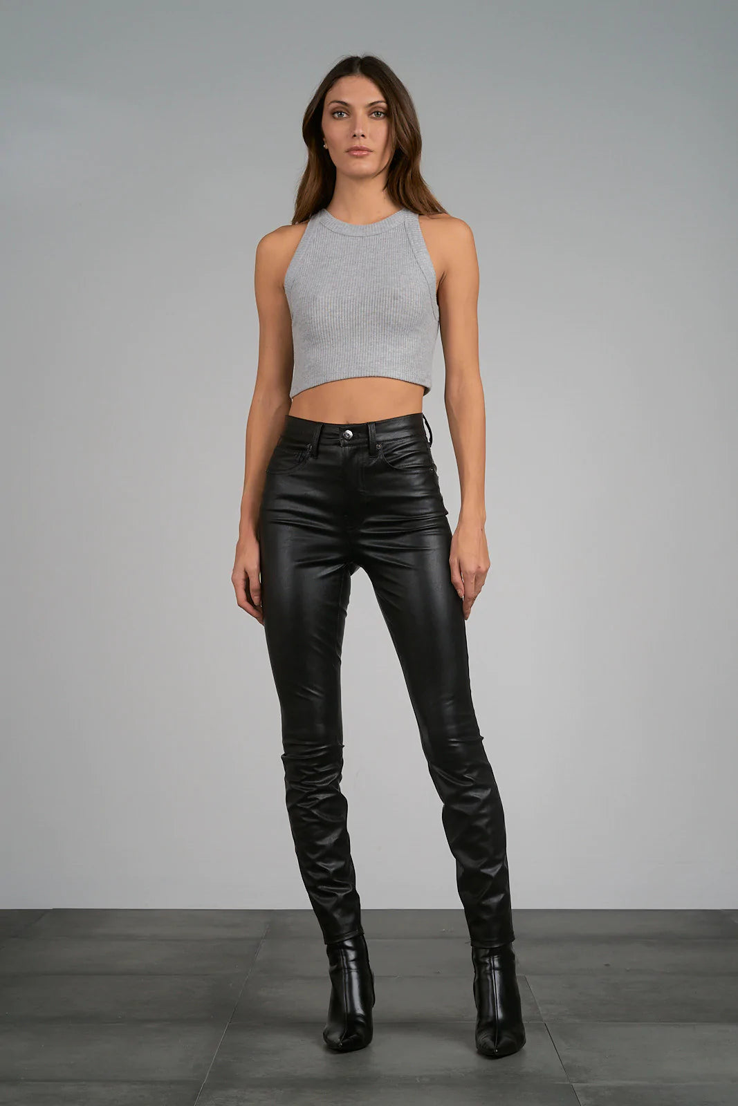 Dex High Waisted Plus Size Faux Leather Leggings